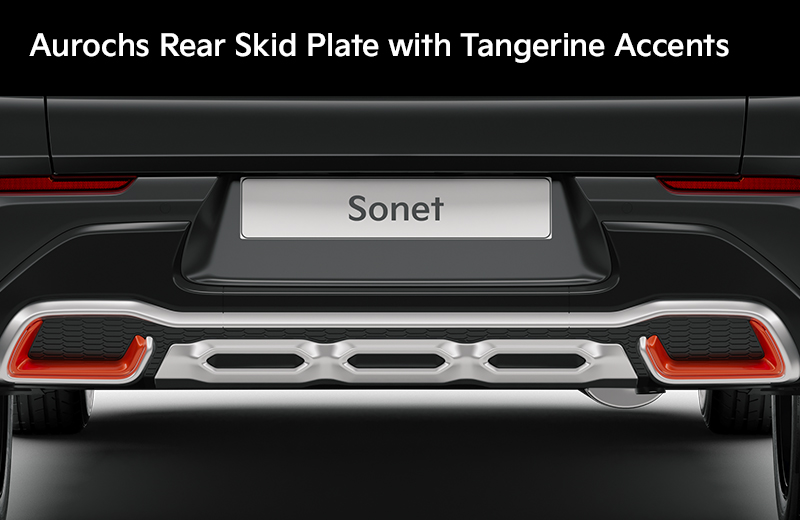 Aurochs Front Rear Plate with Tangerine Accents